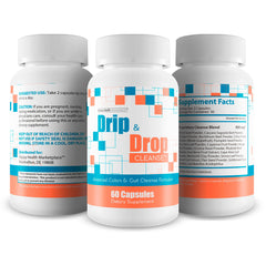 Happy Health Drip & Drop Cleanse packaging on shelf ready for daily use.