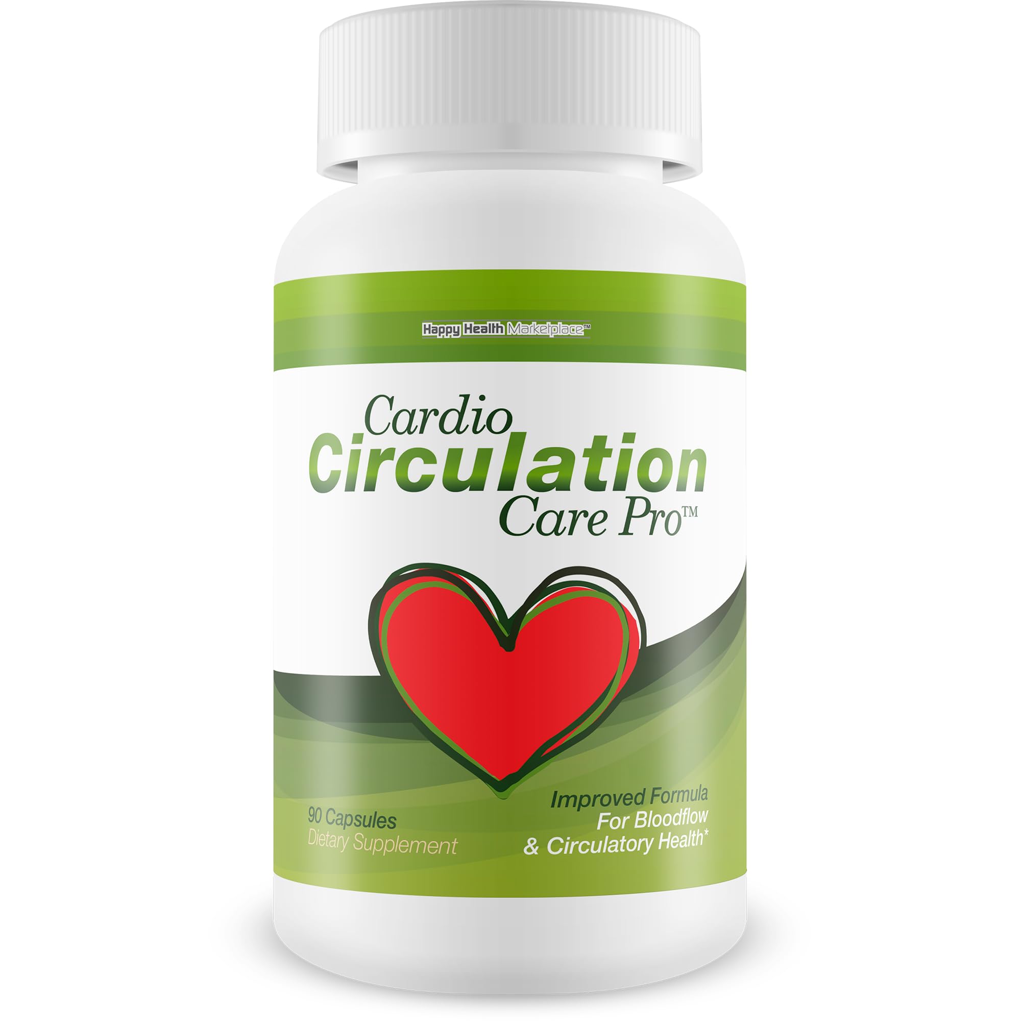 Happy Health Marketplace Cardio Circulation Care Pro bottle front supports daily circulation.