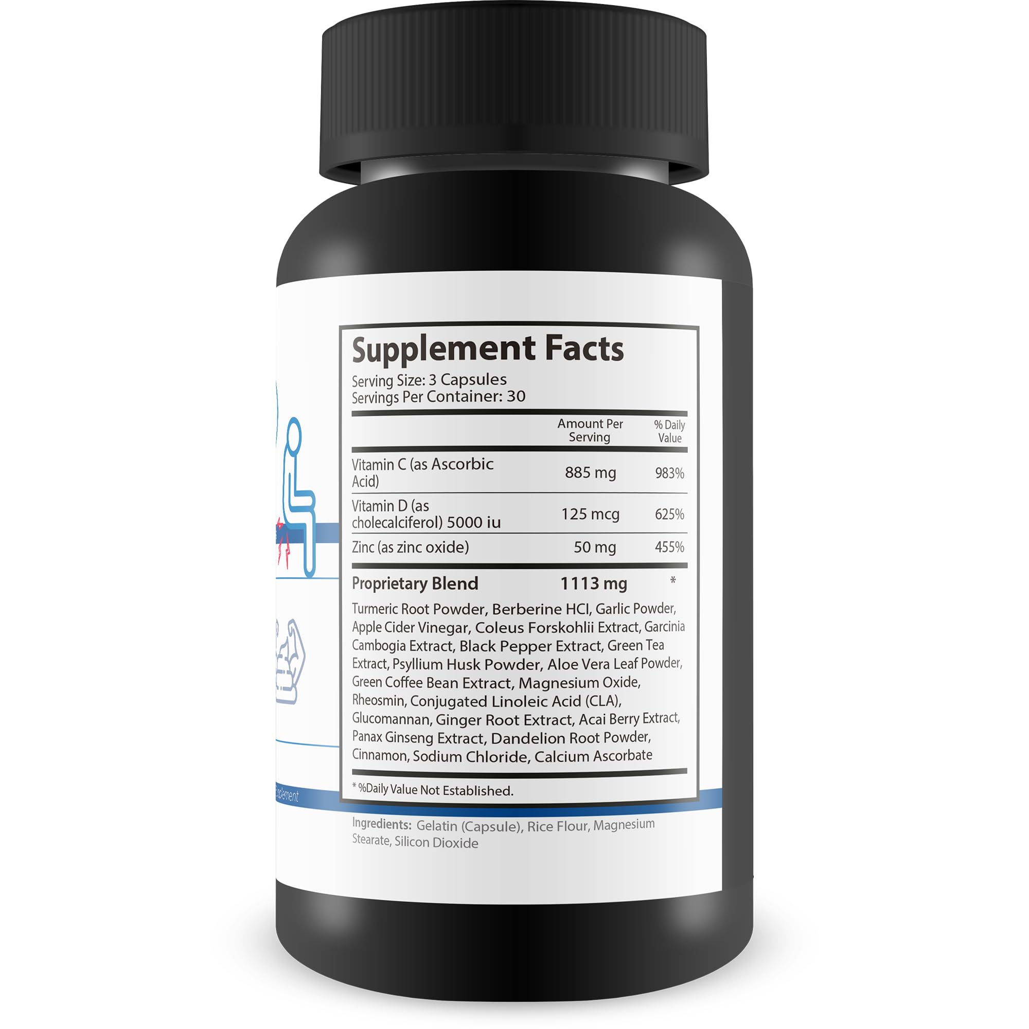 Happy Health Marketplace Natural Herbs Hemorrhoids Capsules packaging label highlights plant-based formula