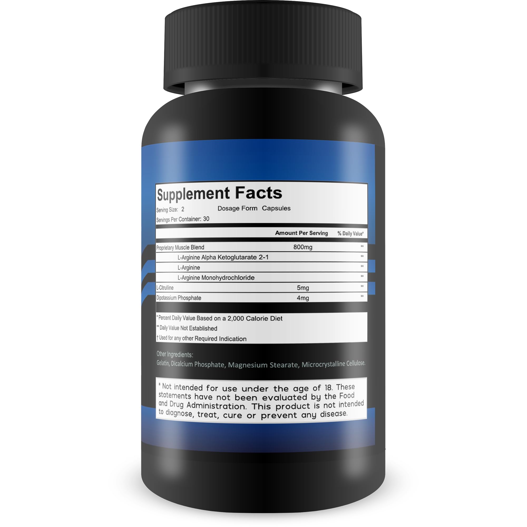 Happy Health Marketplace Pro Blue Vigor Max tablet closeup emphasizes essential ingredients
