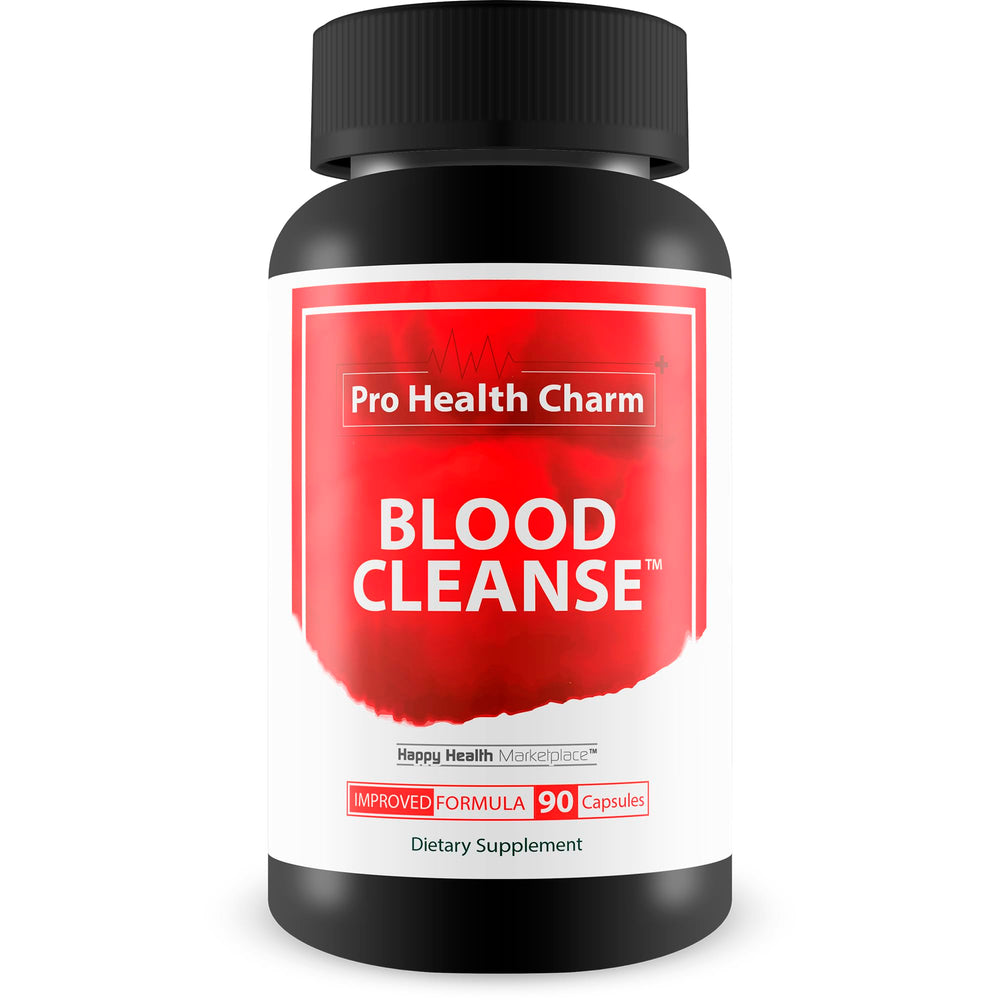 Happy Health Marketplace Pro Health Charm Blood Cleanse bottle front for daily blood flow support.
