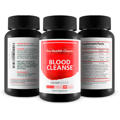 Packaging setup for Happy Health Marketplace Blood Cleanse, ready for daily use.
