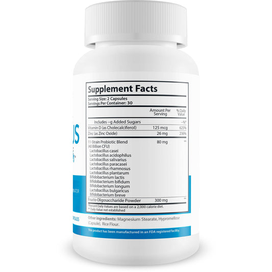 Probiotic Fungus Eliminate Pro capsules close-up for daily nail and skin support.