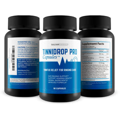 Happy Health Marketplace Tinnidrop Pro pour demonstrates convenient daily dose.