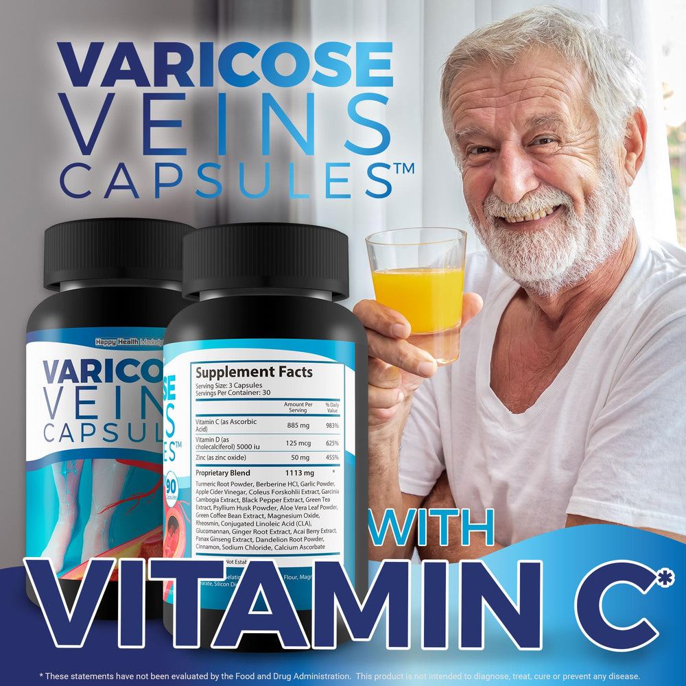 Ingredients list shows vitamins, minerals, herbs for vascular wellness.