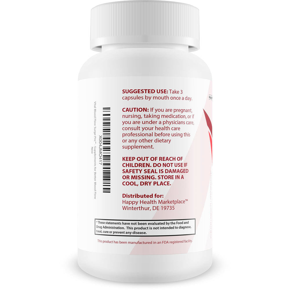 Vital Blood Flow Surge Pro packaging highlighting USA-made production