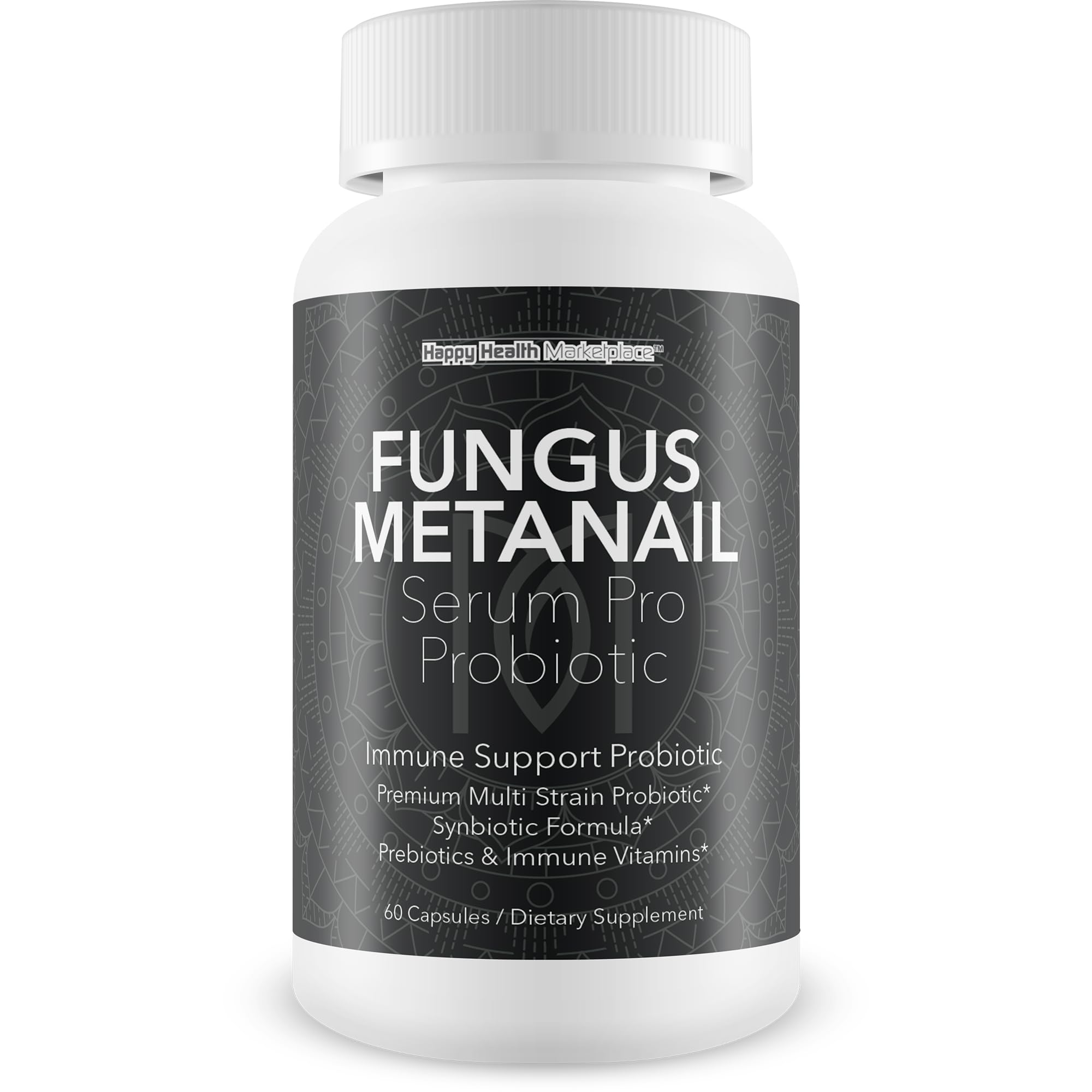 Happy Health Metanail Serum Probiotic bottle close-up for daily nail care