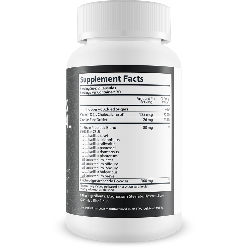 Happy Health Metanail Serum Probiotic label detail highlighting probiotic complex ingredients