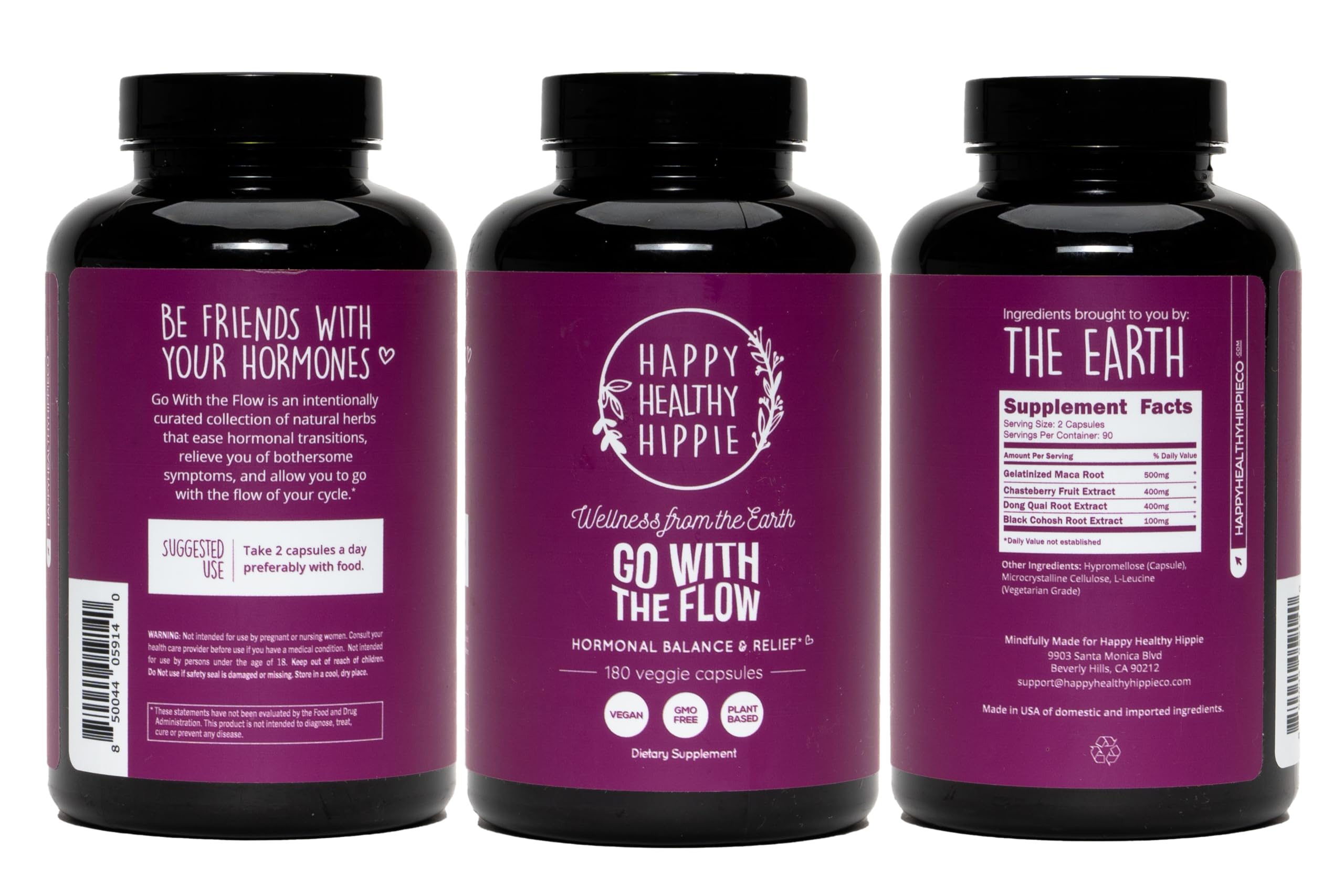 Go With The Flow eco packaging emphasizing sustainable vegan supplement