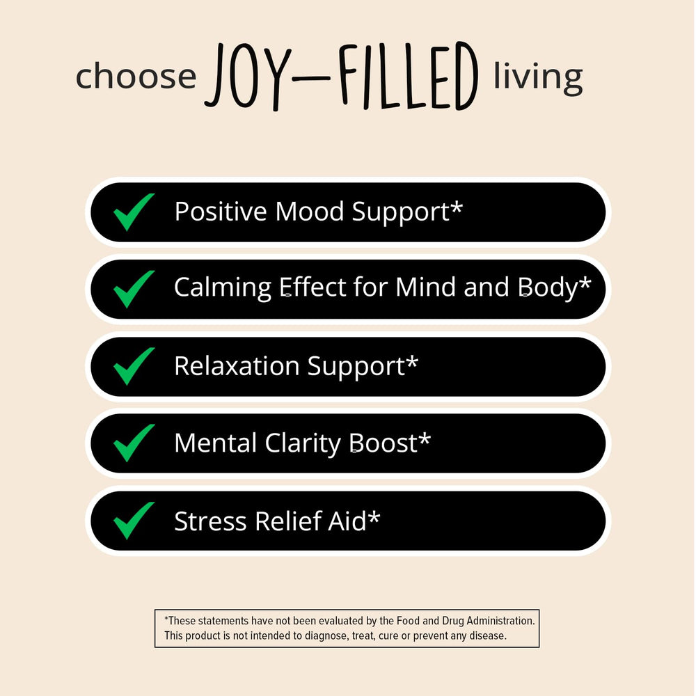 St. John’s Wort flowers on label indicating herbal mood support option.