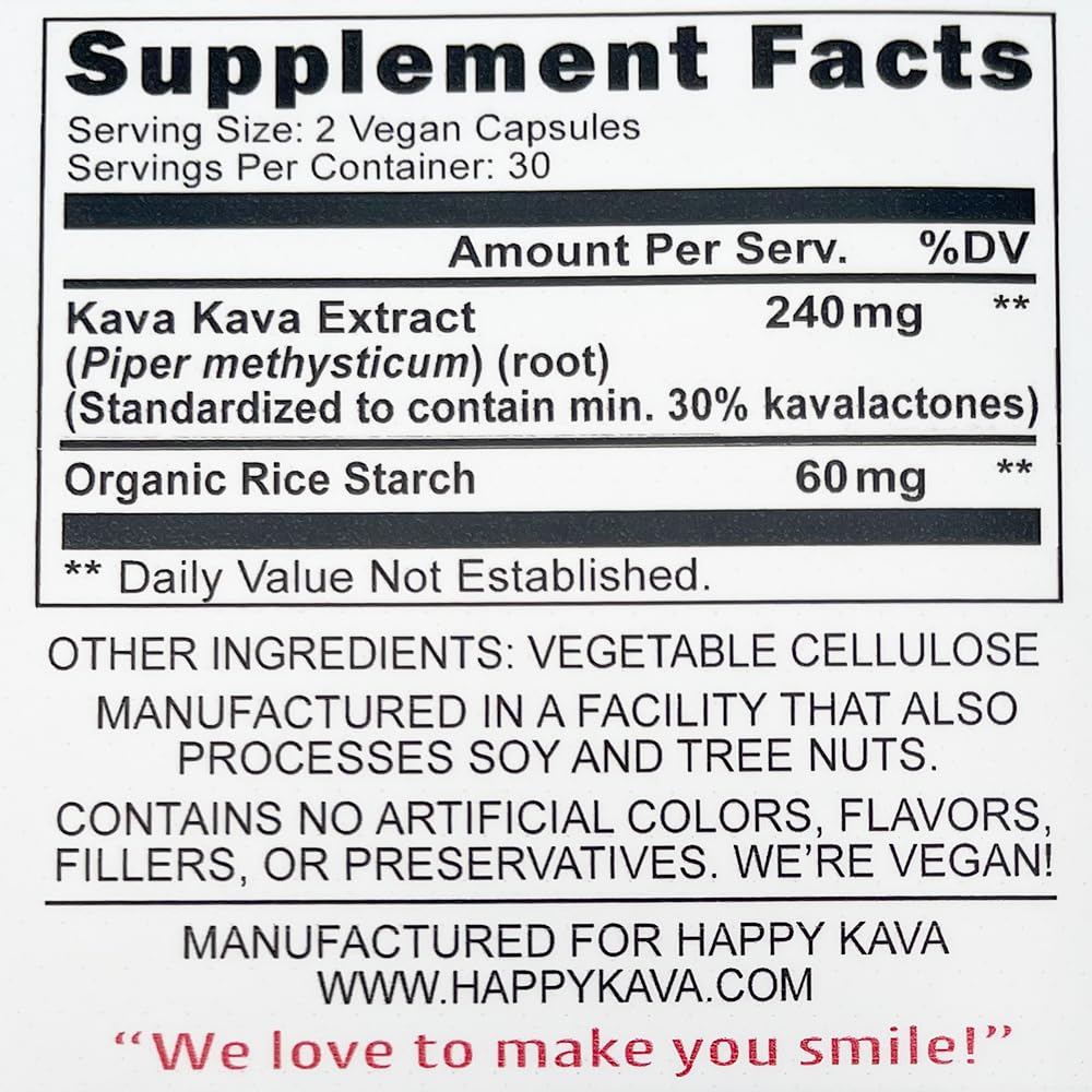 Happy Kava capsules pictured in a daily use setting for relaxation and focus