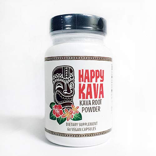Happy Kava bottle cap close-up for quick relaxation support after work