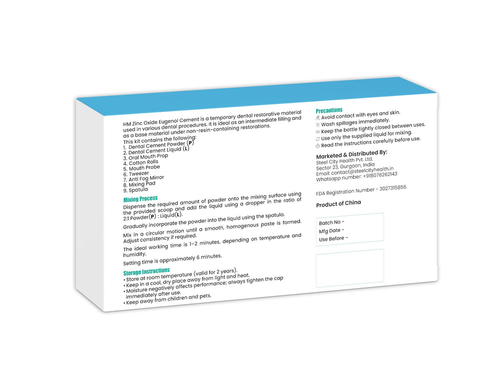 Happy Moms instruction leaflet guides you through steps for a straightforward, safe at-home dental fix.