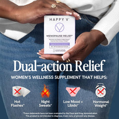Ingredient spotlight panel hints adaptogens supporting natural balance during menopause.