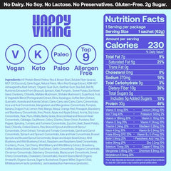 Happy Viking vanilla meal replacement shake glass highlighting convenient daily nutrition