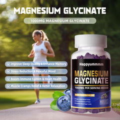 Happyummmm Blueberry Glycinate Gummies night-use option for routine
