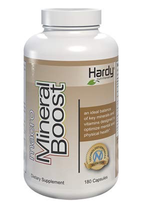 Hardy Macro Mineral Boost bottle front highlighting bone and teeth support.