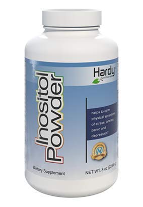 Hardy Nutritionals Inositol Powder B8 Complex bottle with 4000mg per serving, supports daily calm.