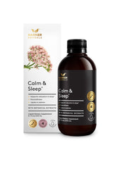 Harker Herbals Calm & Sleep Syrup bottle for nightly relaxation.