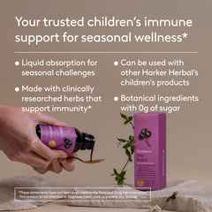 Bottle and label of Harker Herbals syrup for daily use