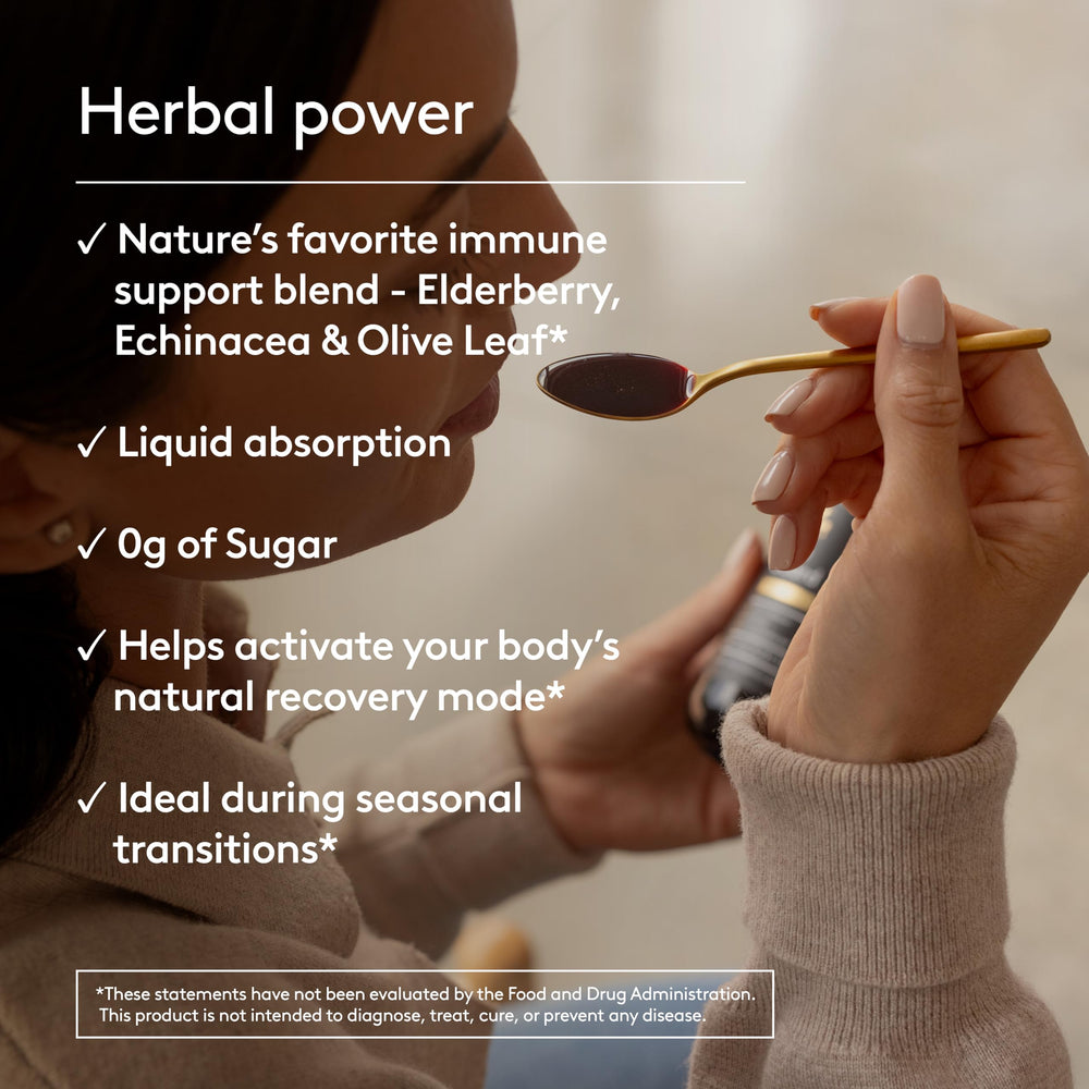 Harker Herbals syrup bottle with label for everyday wellness.