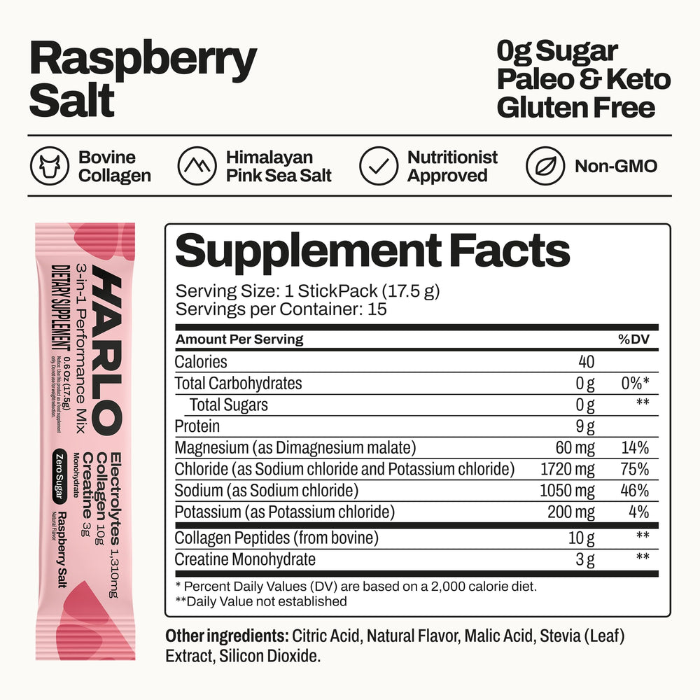 Harlo made in the USA badge emphasizes clean ingredients and quality.