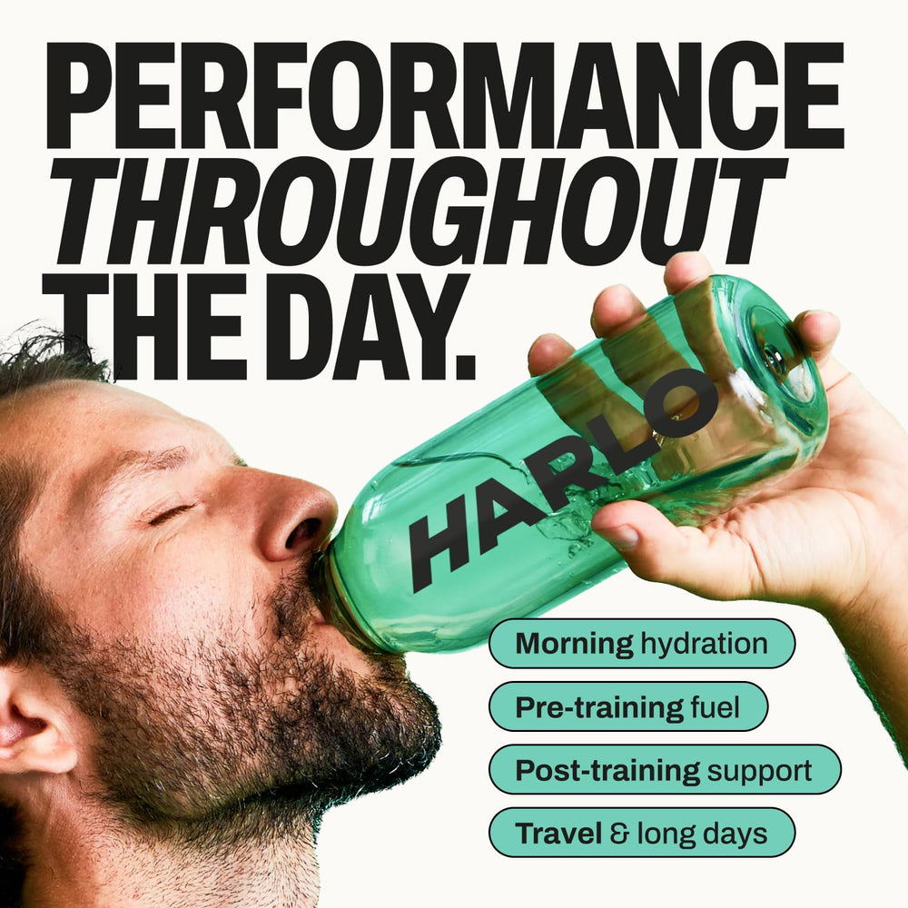 Harlo zero sugar hydration option for daily workouts.