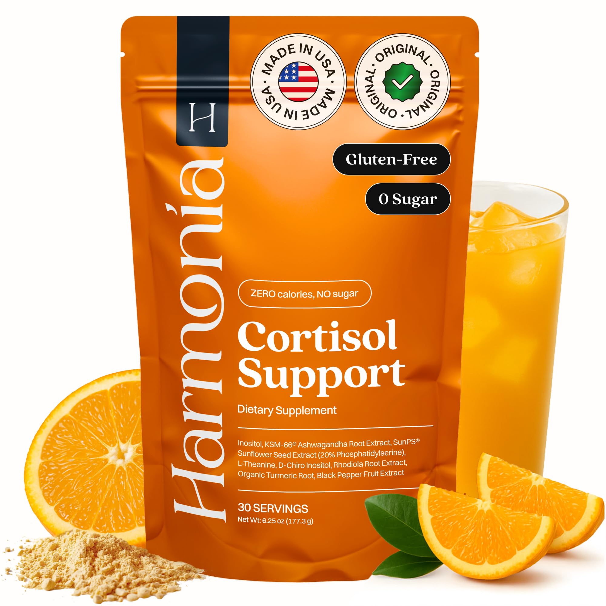Harmonia Cortisol Cocktail bottle signaling daily calm and balance.