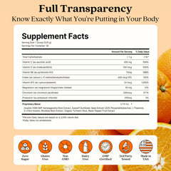Harmonia Cortisol Cocktail label highlighting clean, non-GMO ingredients.