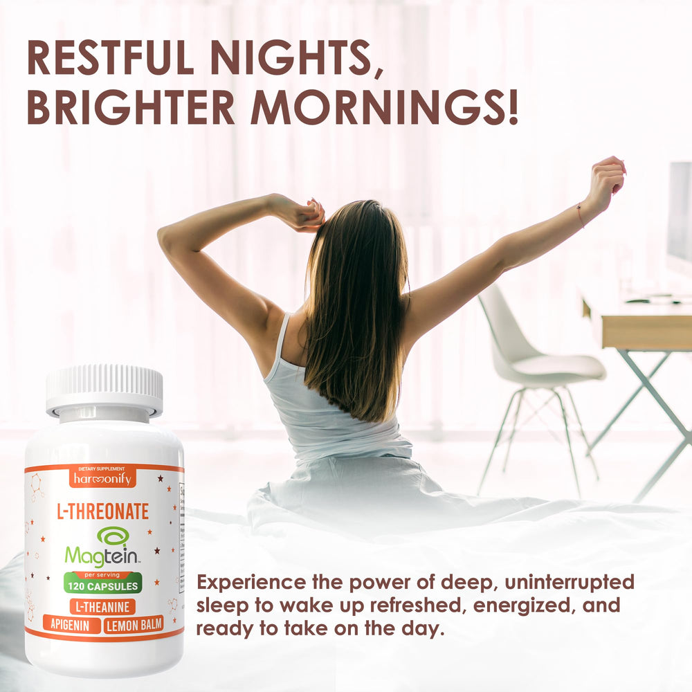 HARMONIFY ingredients label with L-Theanine and lemon balm for calm focus.