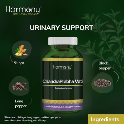 Harmony Nutraceuticals Chandraprabha Vati label closeup showing purity
