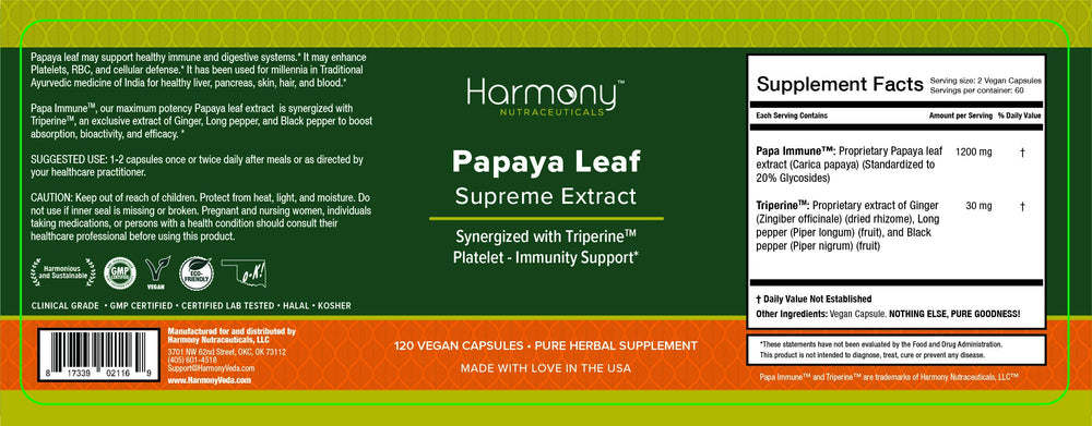 Harmony Nutraceuticals Organic ingredients display with natural sourcing context