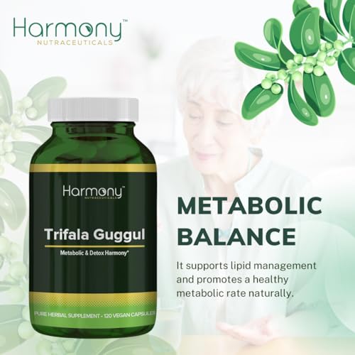 Eco-friendly packaging detail for Harmony Nutraceuticals Trifala Guggul