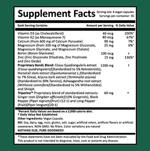 Harmony Nutraceuticals Bone’L Triperine blend visualization shows absorption-boosting synergy.
