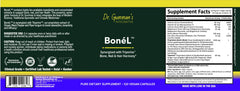 Harmony Nutraceuticals Bone’L capsules icon communicates non-GMO, kosher, halal, and ethically sourced.