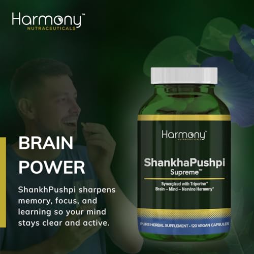 Harmony Nutraceuticals ShankhPushpi Supreme dosage reminder on packaging