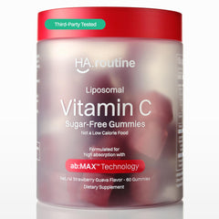 Haroutine liposomal vitamin C gummies bottle with strawberry guava flavor for immune support