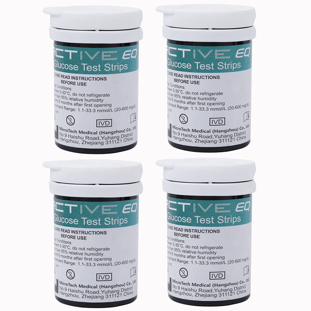 HARPIMER Exactive EQ test strips package for reliable glucose testing