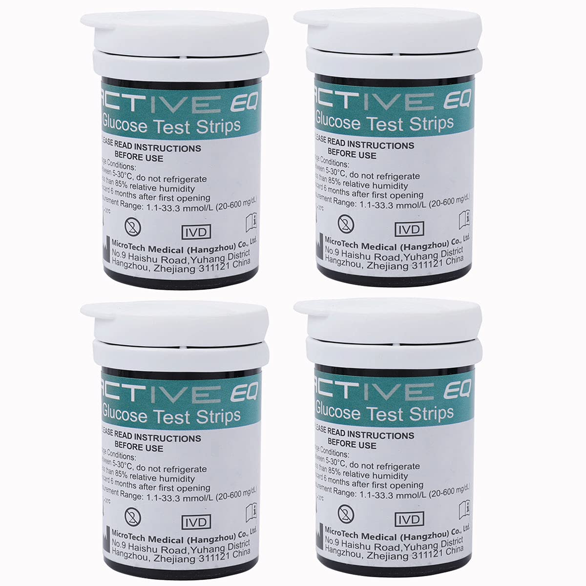 HARPIMER Exactive EQ test strips package for reliable glucose testing