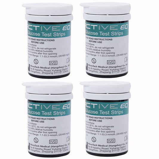 HARPIMER Exactive EQ test strips package for reliable glucose testing