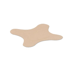Hartmann Flex-Band tan fabric adhesive bandage 3x3 keeps a sealed barrier around wounds on elbows and heels.