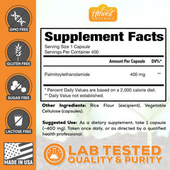 Capsules on tray reinforce precise 400 mg per serving.