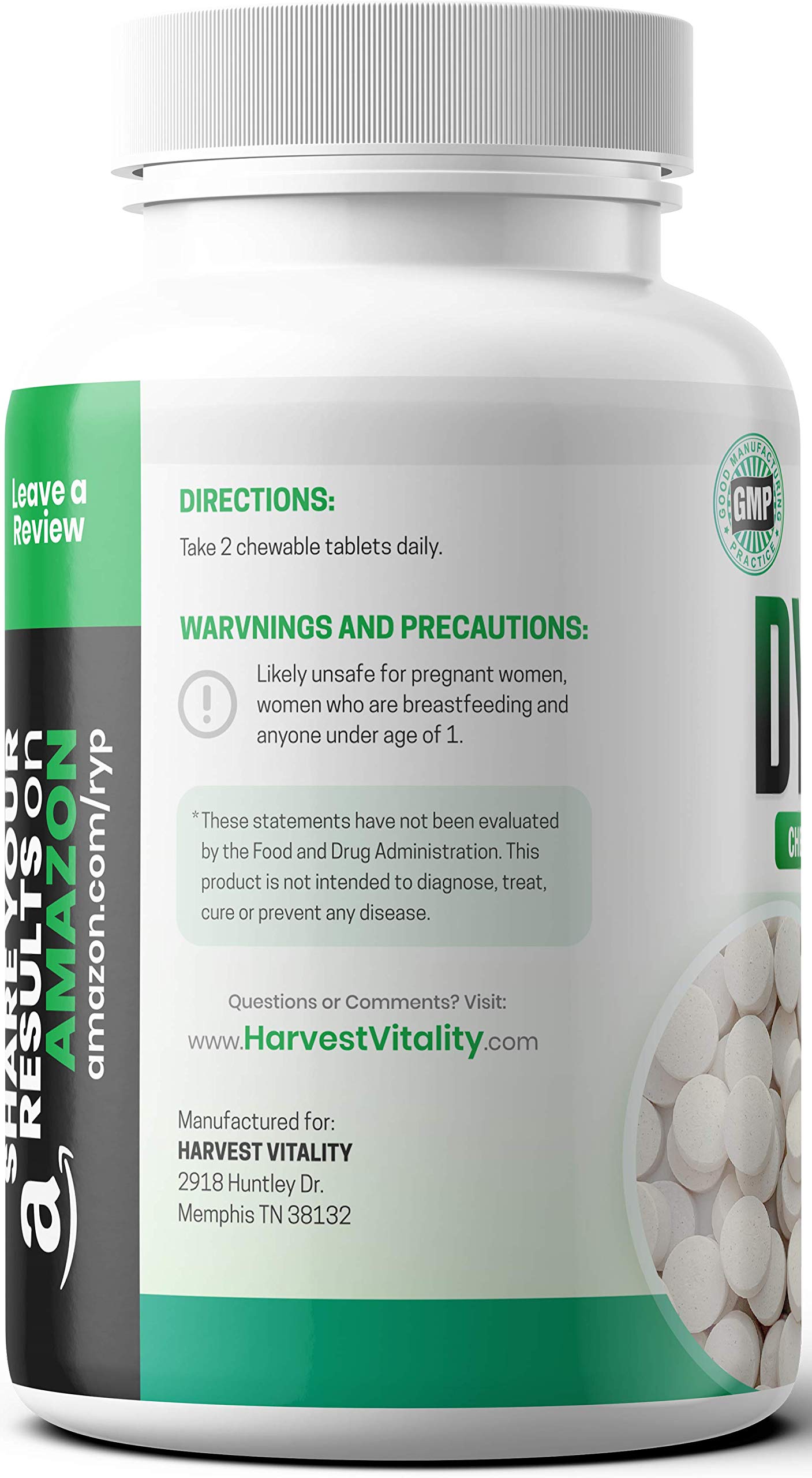 Harvest Vitality Dystrin tablets dissolving in mouth for cooling relief.