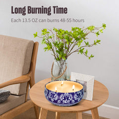 Natural soy wax candles for a clean burn indoors