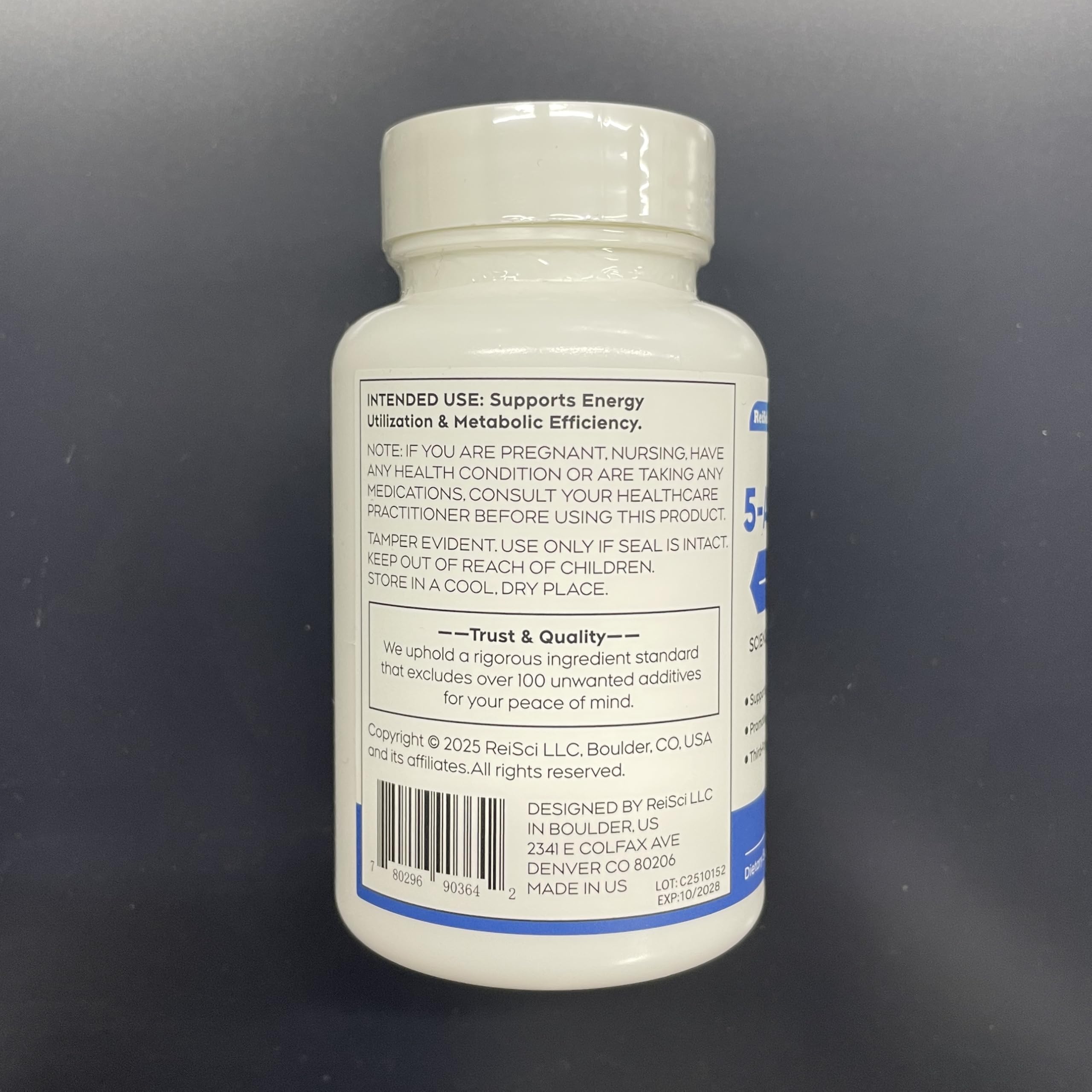 HAUVIEIUM'VITA ReiSci 5 Amino batch-lot label supports traceability