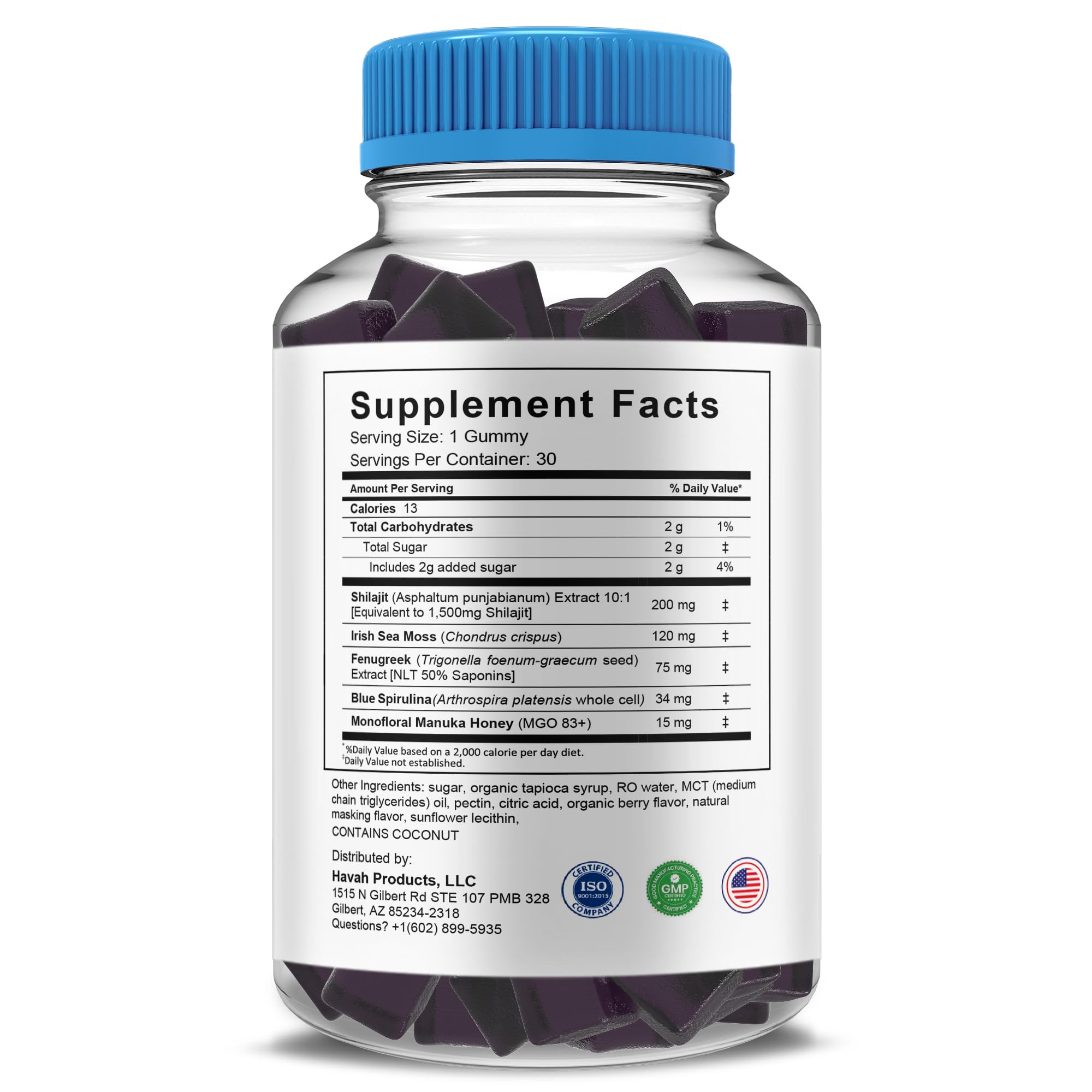 Label and supplement facts card hint at quality formulation.