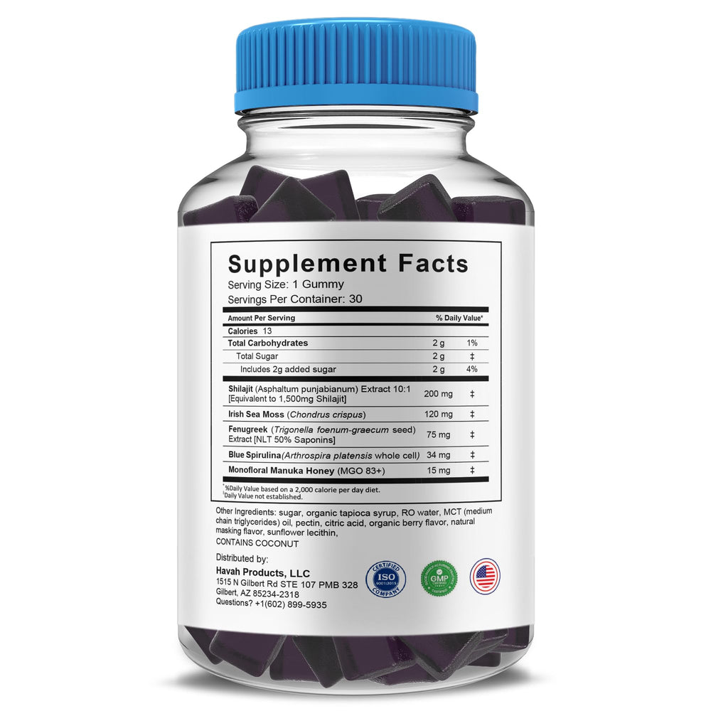 Label and supplement facts card hint at quality formulation.