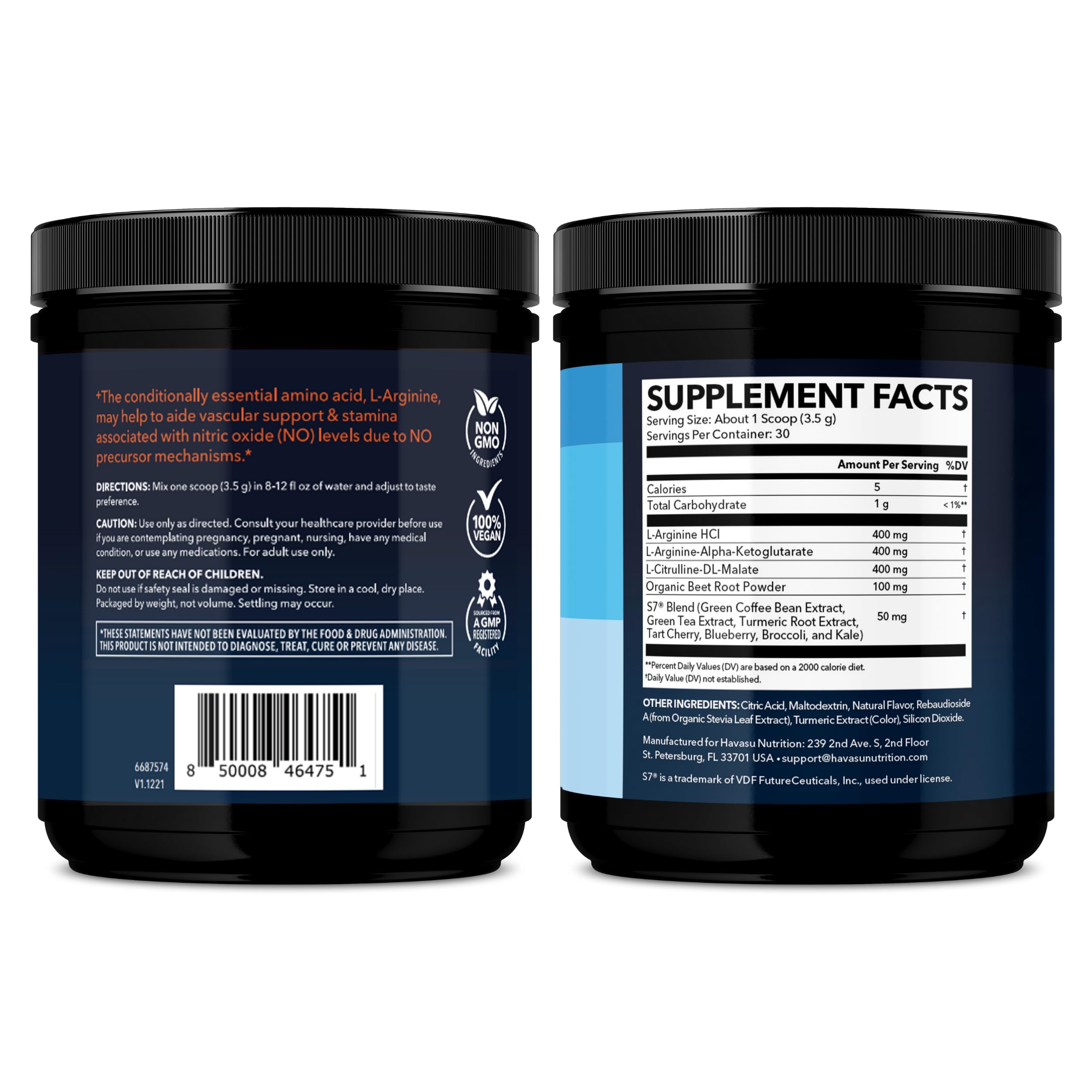 HAVASU NUTRITION 30-day supply clock graphic reinforces ongoing usage.