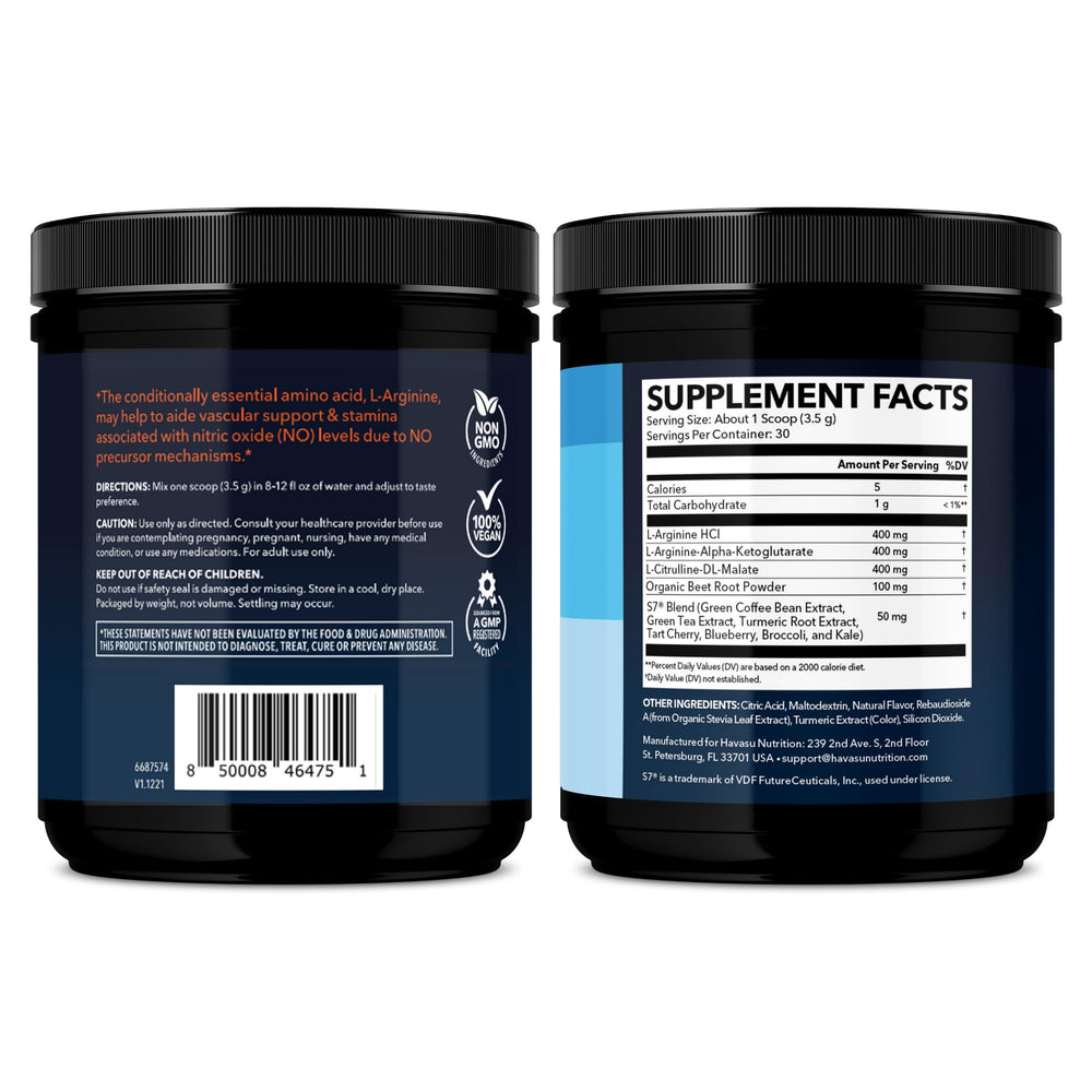 HAVASU NUTRITION 30-day supply clock graphic reinforces ongoing usage.