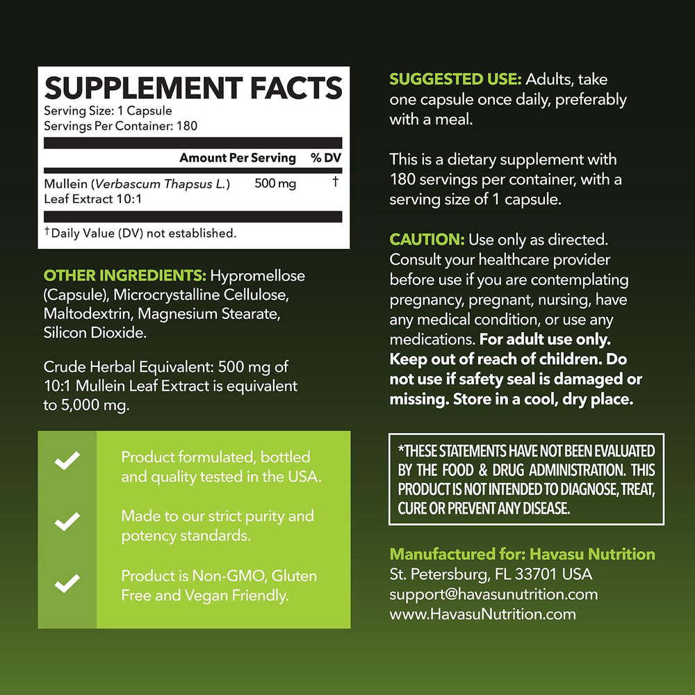 Botella de cápsulas HAVASU NUTRITION lista para uso diario